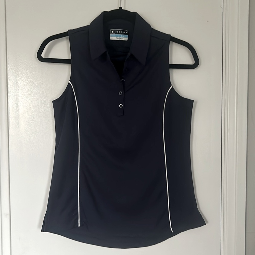 PGA Tour women’s golf shirt, small, sleeveless button up with collar